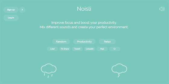 Noisli - звуки природы для расслабления
