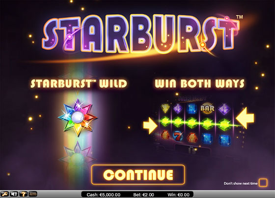 Игровой слот Starburst